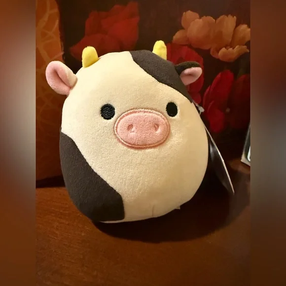 Squishmallows Black and White Cow & Pink Bug Plush Set - Picture 2 of 5